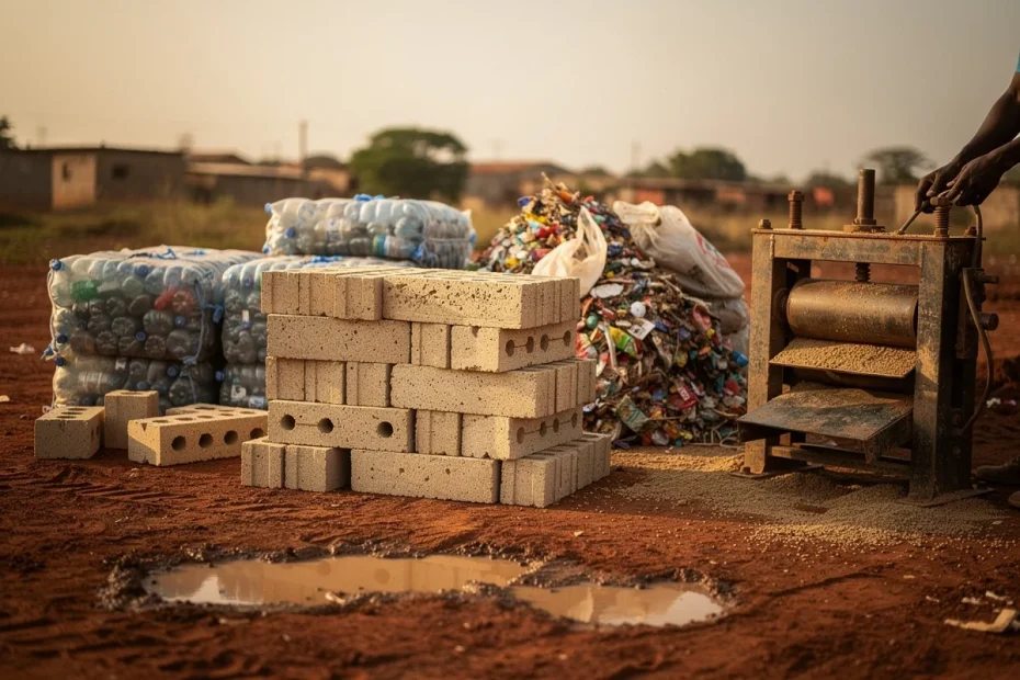 Como o plástico reciclado está virando casas mais baratas e sustentáveis em Gana