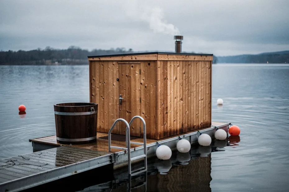 Projeto de bem-estar com sauna flutuante inspirado na tradição nórdica chega ao estado de Nova York